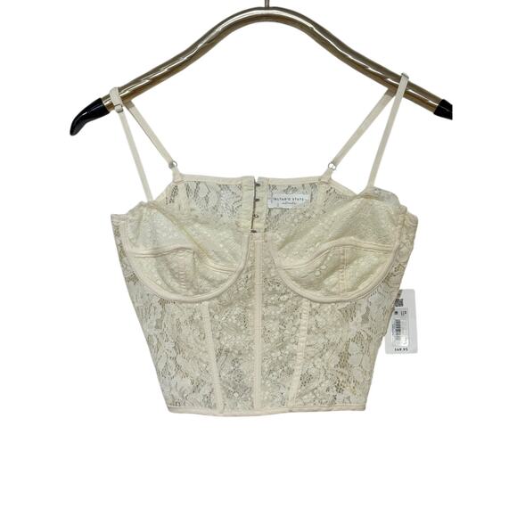 NWT!  Altar'd State Eloise Ivory Lace Bustier Corset Festival Coquette S - Picture 2 of 5